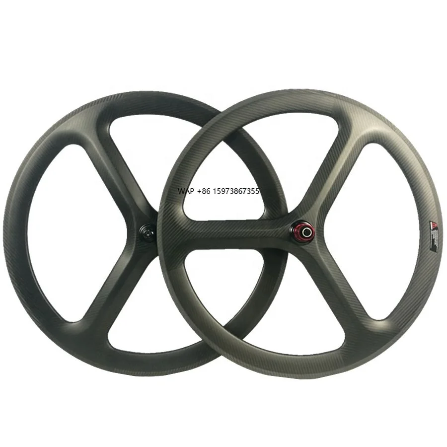 

Synergy Carbon Tri-spoke Wheel Road or Track 3 Spoke Fixie Wheel 700C 50mm Track Wheel for Bicycle