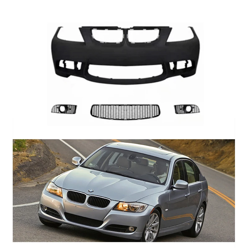 

For E90 to M4 Later Stage Body Kit MT Style Include Front Rear Bumper Lip and Side Skirts for E90
