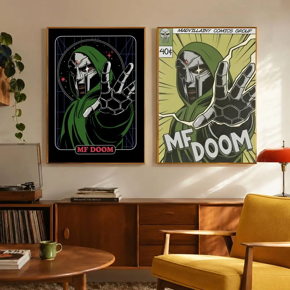 Hip-Hop Legend M-Mf Doom Poster Digital Solvent Print Waterproof PP Fade-Resistant Wall Art Room Decor Gift