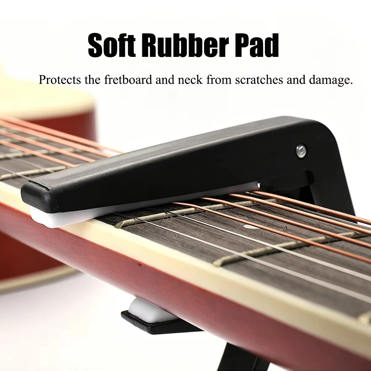 Gitarren-Zubehör-Set für Anfänger mit Gitarrenstimmgerät, inklusive Gitarrenkapodaster, 10 zufällig ausgewählten Plektren, Plektrumhalter, für jede Gitarre geeignet. – Detail 5