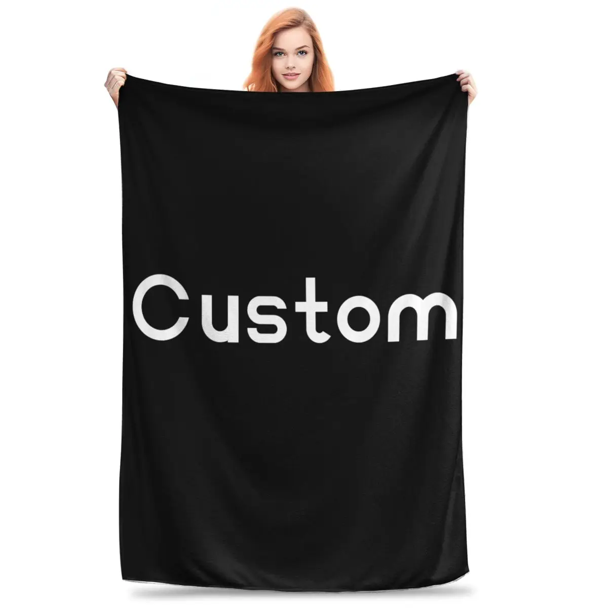 Custom Blankets Fleece Printed Multi-function Super Warm Throw Blankets for Home Travel Rug Piece