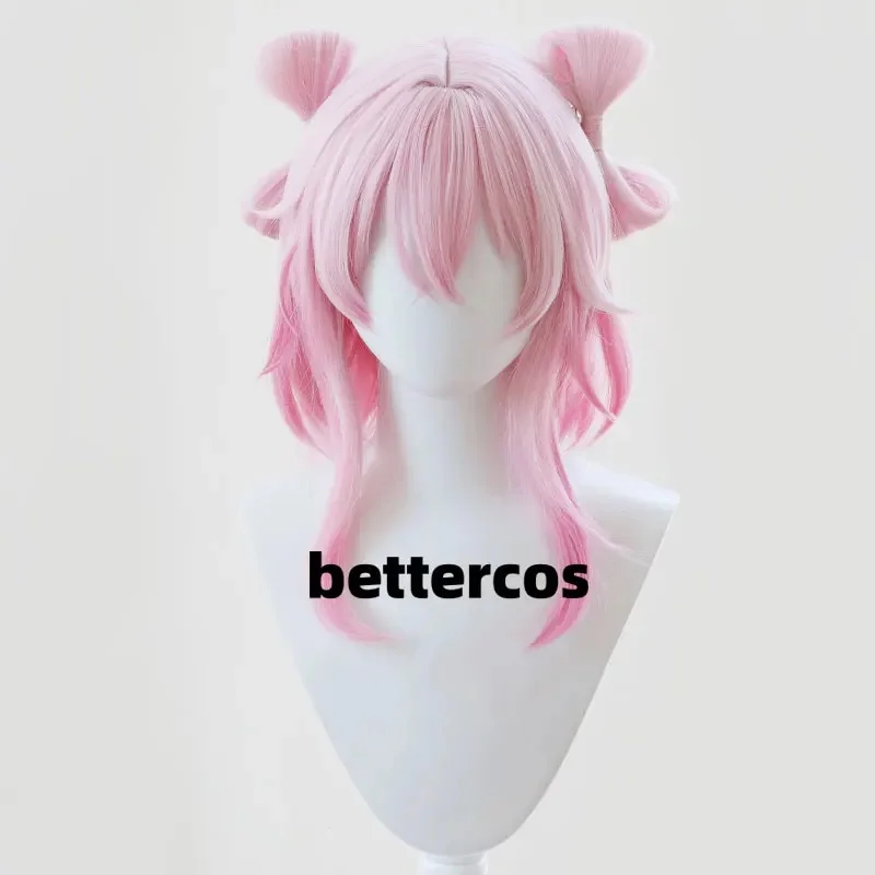 x;3,f6'b7\g,March 7th Cosplay Wig Game Honkai Star Rail Pink Gradient Bow Hair Astral Express Heat-resistant Fiber H5;h7'b8\f,4/ view 2
