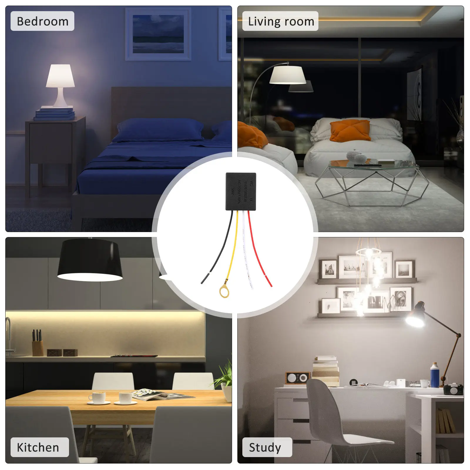 Touch Dimmer 3 Way Sensor Switch for Desk Lamp Night Light 120V 240V Table Parts Replacement 3 Way Sensor For Touch Lamp Control