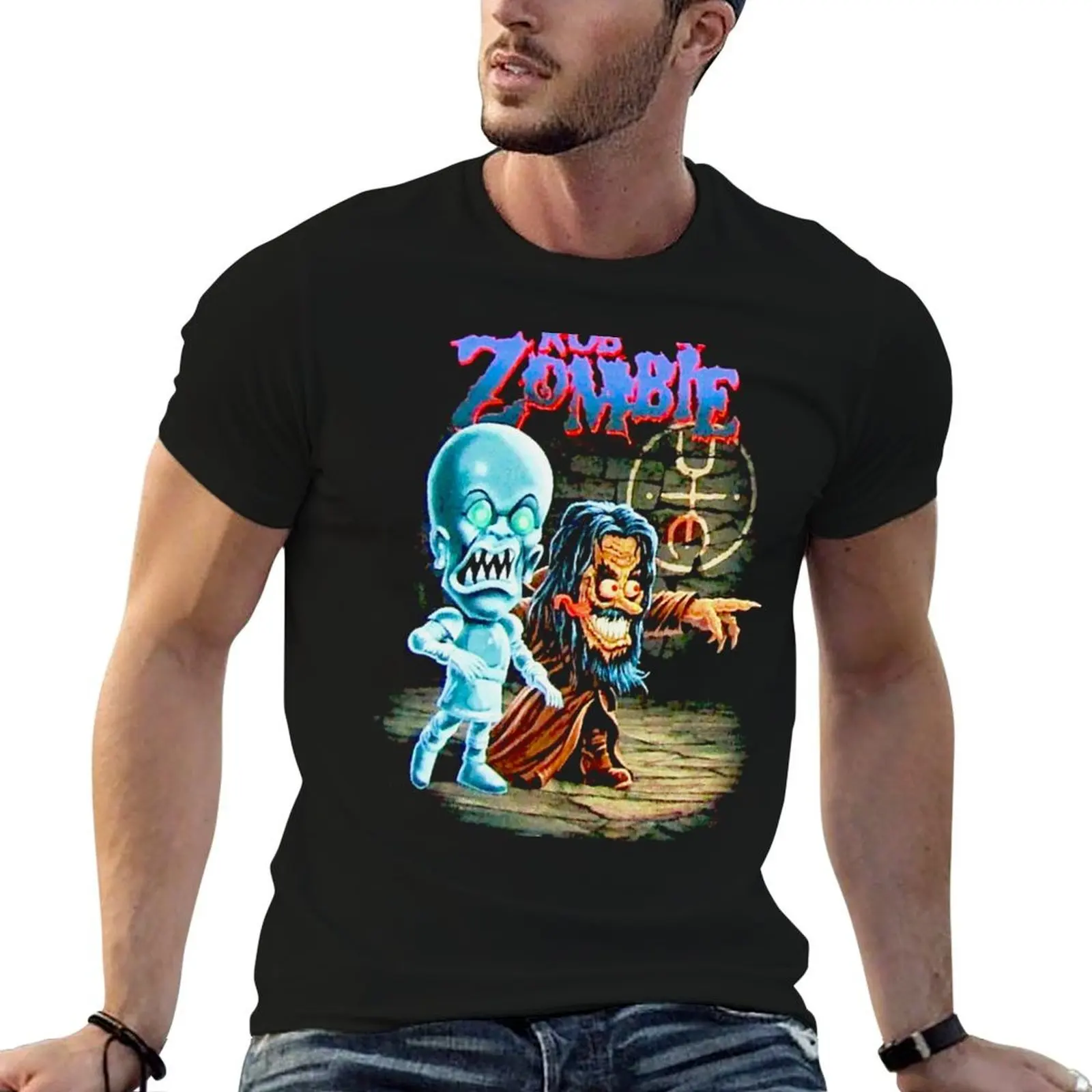 

t; rob zombie in albums tour 20 T-Shirt men t shirt cotton 100% man t shirt graphic cotton t shirt pack T-shirt