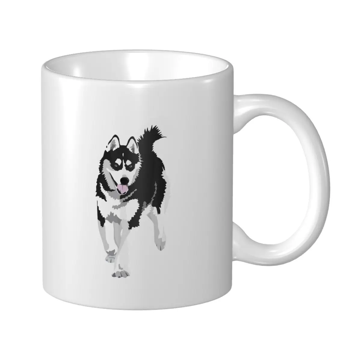 Mark Cup Mug Black And White Siberian Husky Snow Dog Coffee Mugs Tea Milk Water Cup Travel Mugs For Office Home