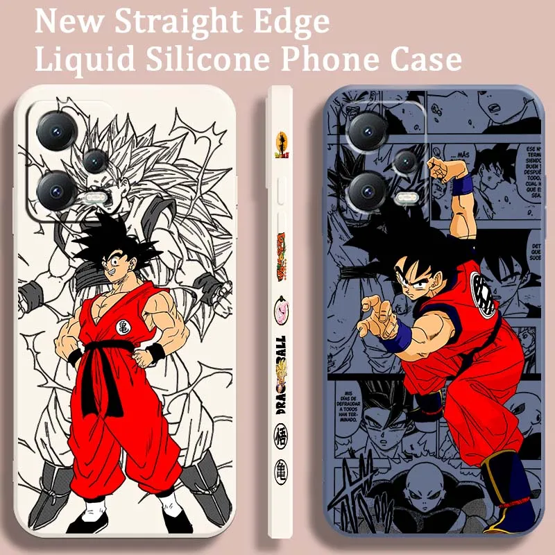 

Anime Dragon Ball Popular Cool Phone Case For Xiaomi Redmi Note 14 13 13R 12 12R 11 11E 11T 11S Pro Plus 5G Liquid Left Rope