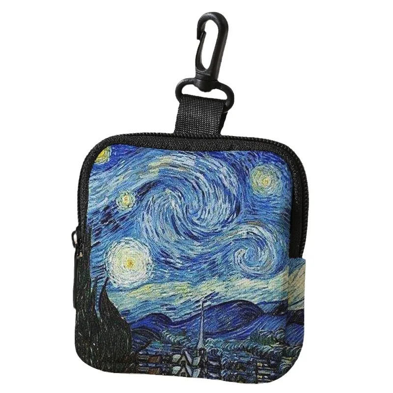 محفظة نقود معدنية مطبوعة رقمية، هدية عصرية للاستخدام اليومي، تخزين العناصر الصغيرة للنساء