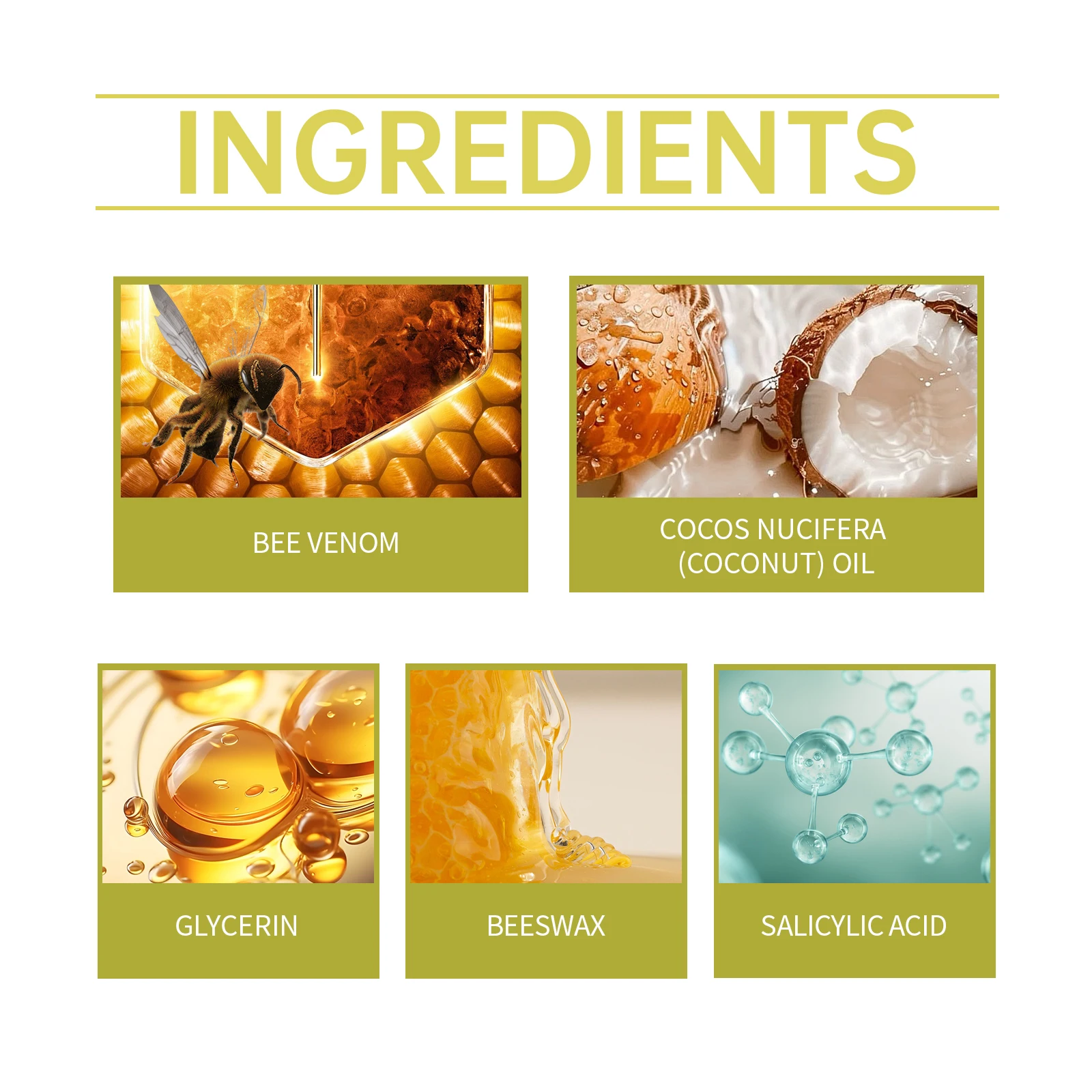 Hoygi Beesvenom crema para eliminar el acné brillo refrescante Control de aceite equilibrio piel suave hidratante cuidado de la piel hidratante