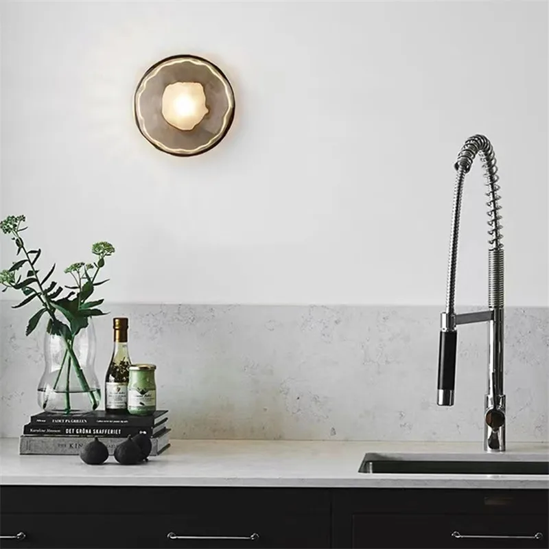 Nordic Ceto Wall Light Gray White Clear Glass lamp Bedroom Parlor living room sofa light Restaurant Corridor Aisle porch light