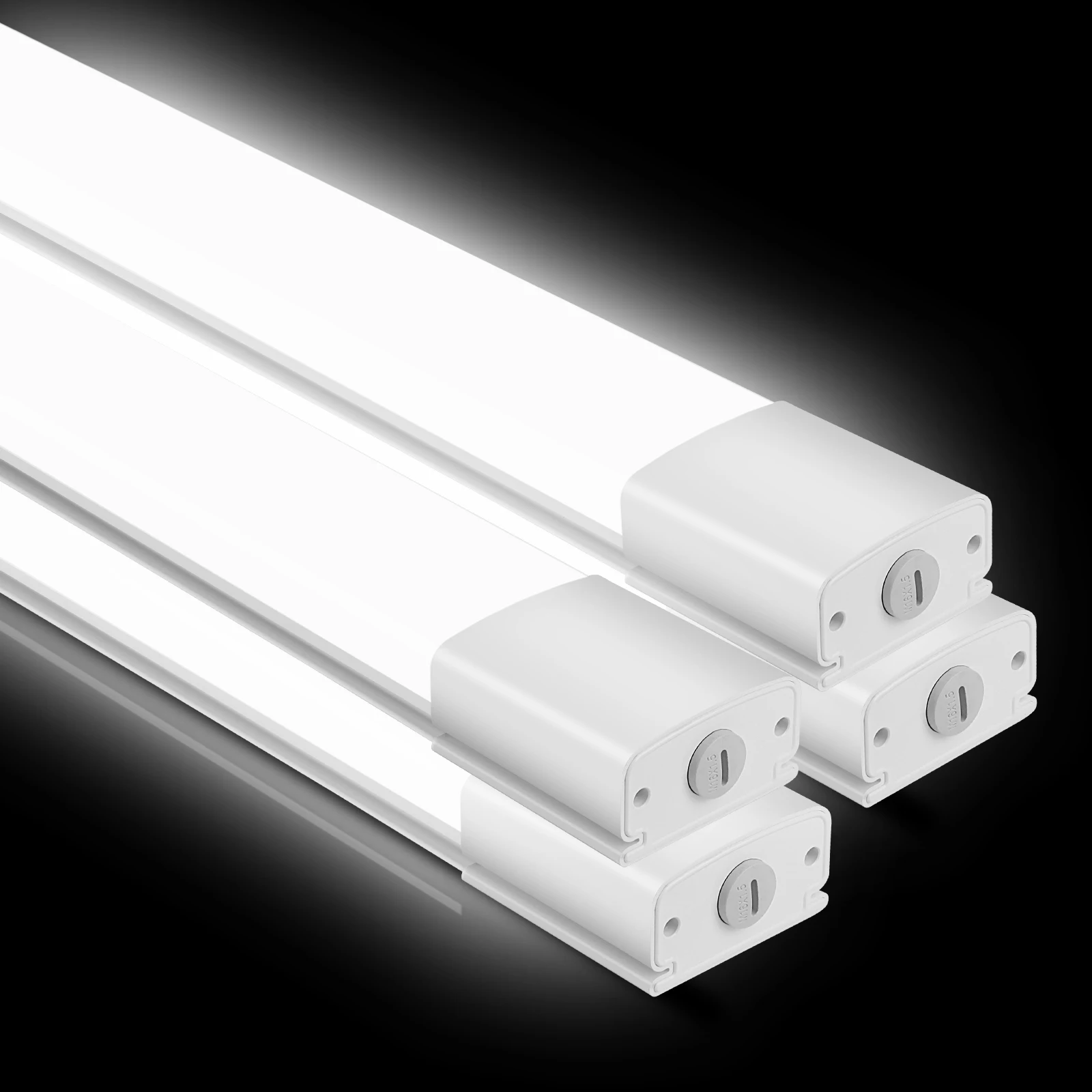 LED-Deckenleuchte für Nassräume 58cm 30W 3300LM IP65 Verkettbare Flachröhre 4000K Neutralweiß Badezimmer Garage Werkstatt Keller Lampe
