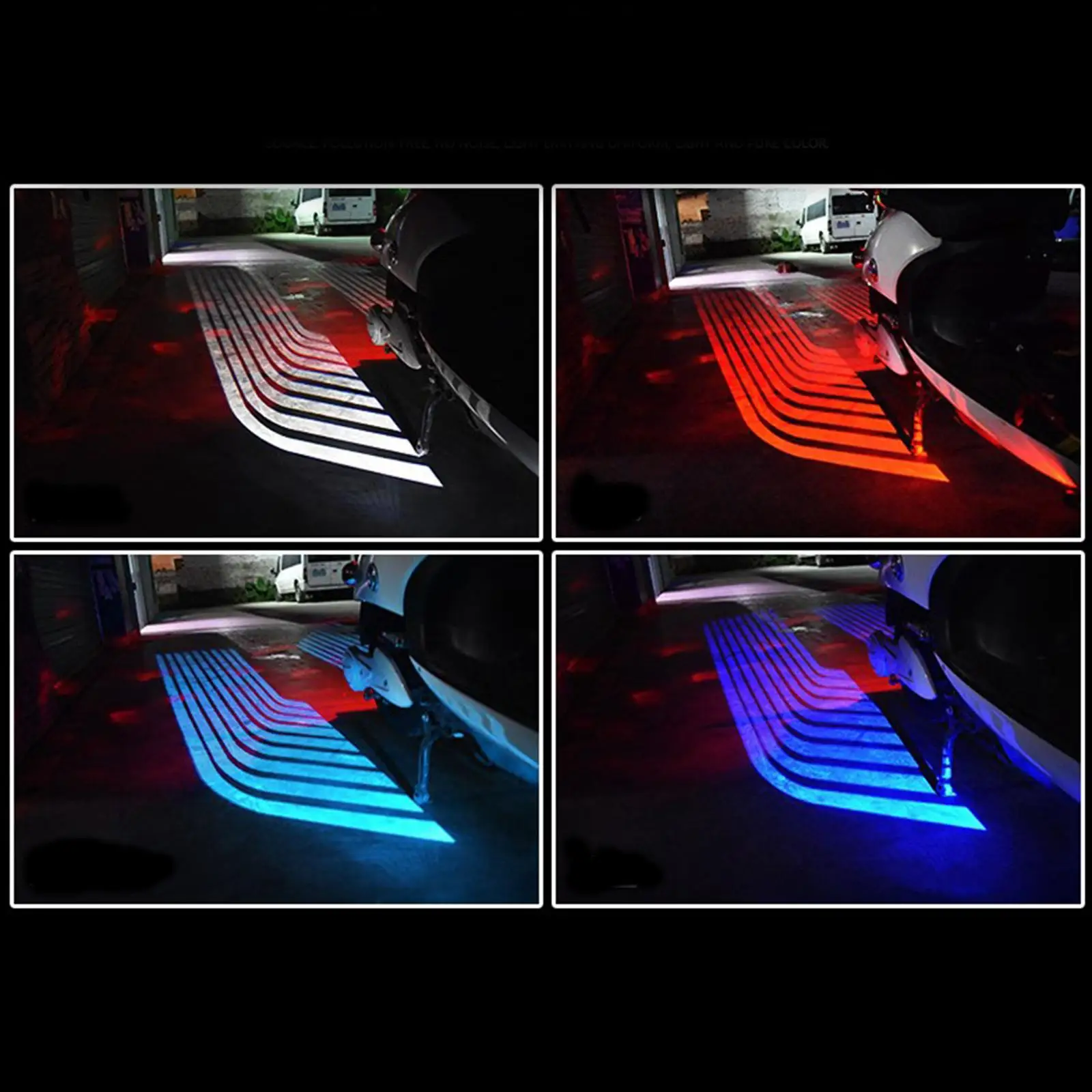 Decorative Motorcycle Angel Wing LED Tail Lights Kit Welcome Lamp Driving Rock Light Durable Material