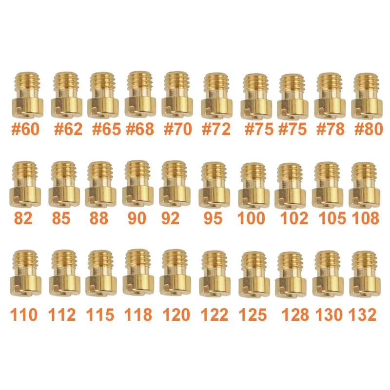 30pcs M5 Main Jet 5mm for Keihin OKO KOSO PWK Carburetor 125cc 150cc CVK PZ27 PZ30 152QMI 157QMJ Injector Nozzles