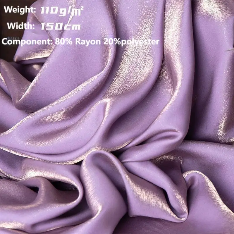 Shinny rayon glitter chiffon satin fabric two sides stain mermaid polyester fashion shirt fabric for fashion women clothings 1m