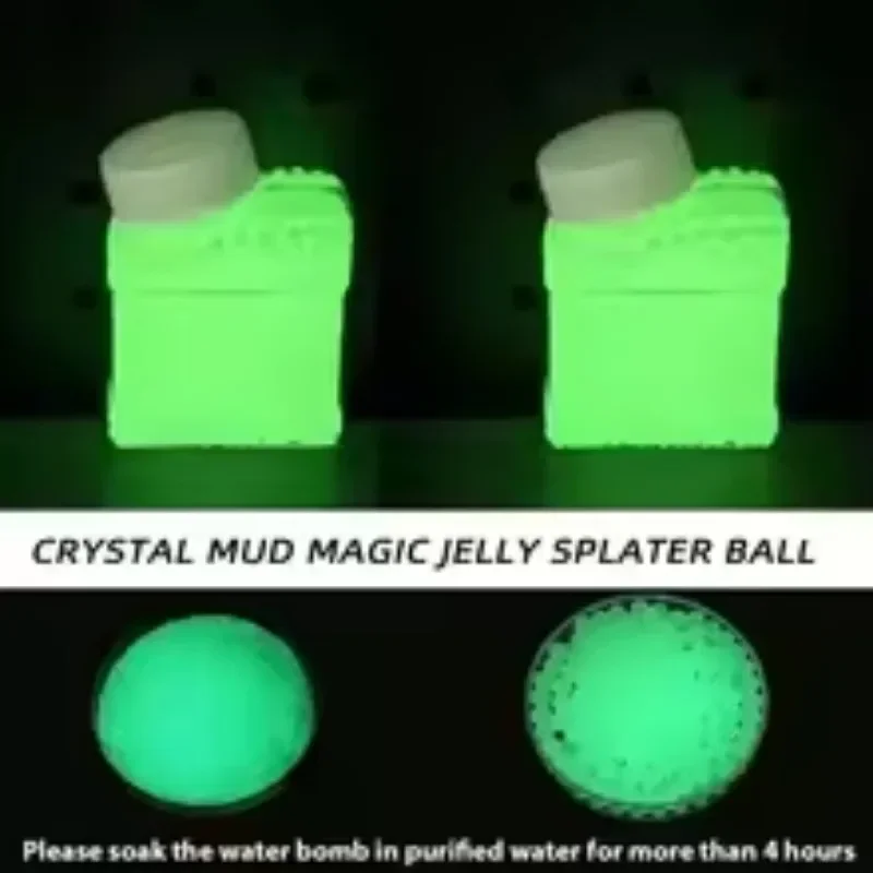 Bala de água fluorescente 7-8mm que brilha no escuro, recarga de contas de água bmmo, bola de gel birsoft, jogo de tiro luminoso, bala de gel de água bb