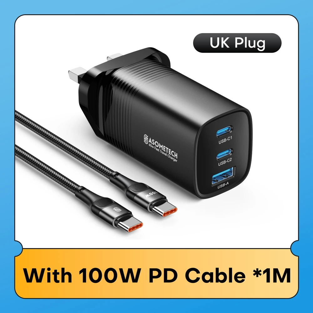 65W GaN USB Typ C Schnellladegerät für Laptop PPS 45W PD QC 3.0 Schnellladung für iPhone 14 13 Samsung Xiaomi Realme Telefonladegerät