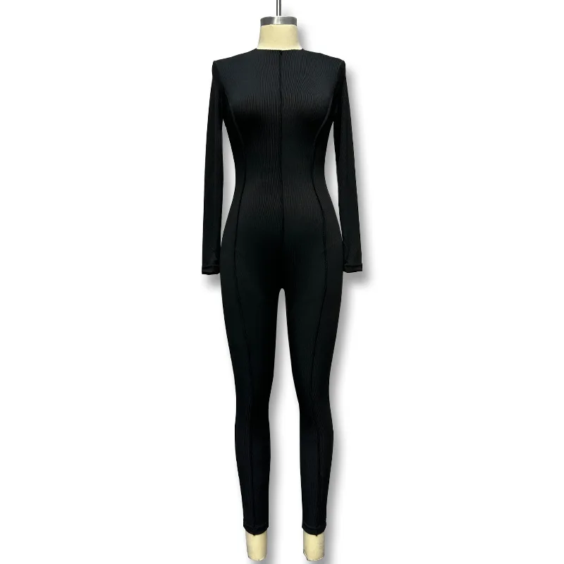 Tuta da donna a maniche lunghe sexy attillata stile europeo e americano per il commercio estero transfrontaliero