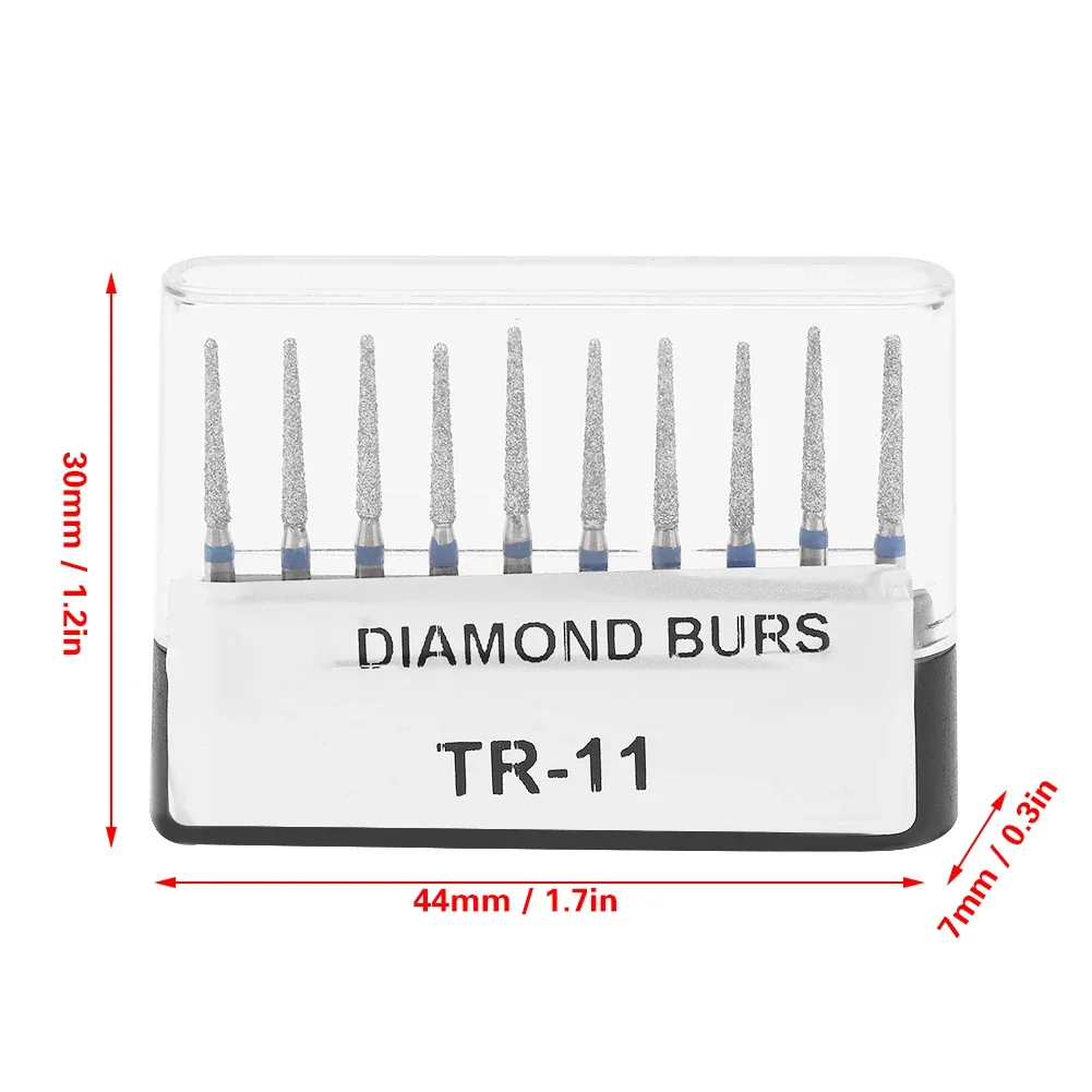 10Pcs All Size Dental FG Diamond Burs Drill 1.6mm Dentistry High Speed Handpiece Handle Dentist Polish Instrument Whitening Tool