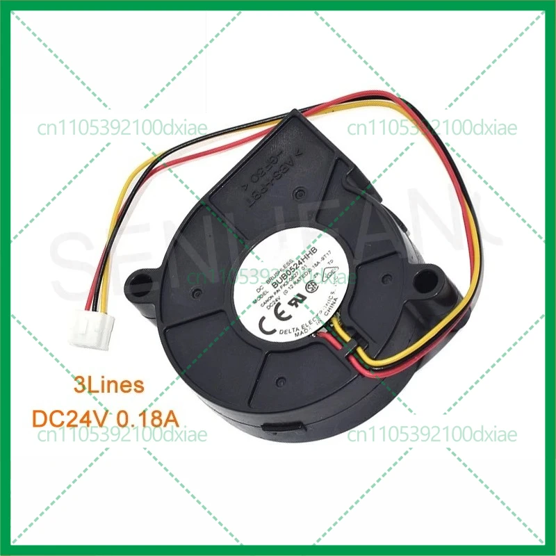 New BUB0524HHB For Blower 5CM Turbine Cooling Fan 5015 24V 0.18A 3-Line Aserver Inverter