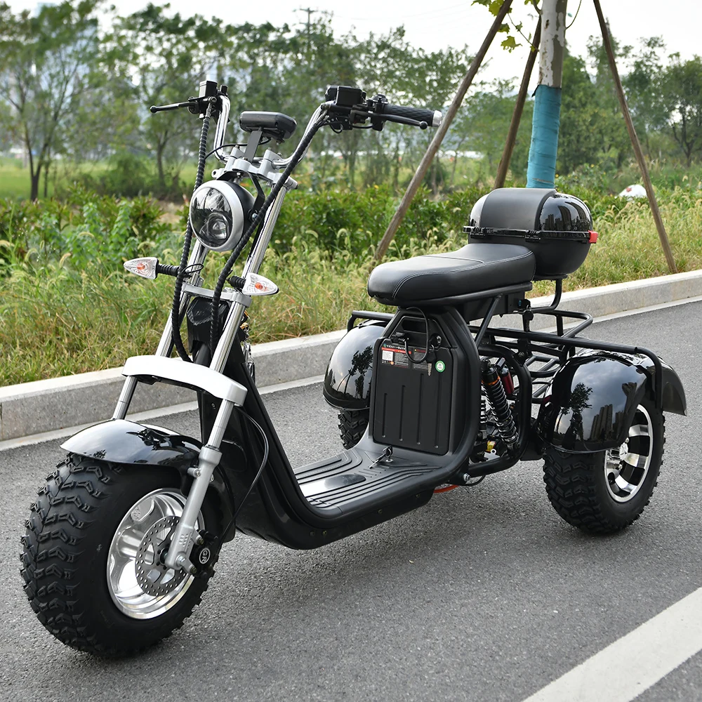 Citycoco Adult Electric 3 Wheel Scooter 2000W Motor 60V20AH Max Load 250KG Max Speed 40KM/H 18 Inch Fat Tire Electric Motorcycle