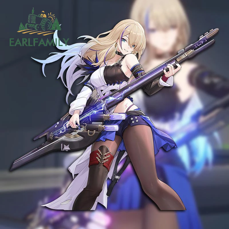 

EARLFAMILY 13cm X 11.9cm for Honkai Star Rail Serval Car Stickers Anime Creative Decals Fashionable Windshield Caravan Decor