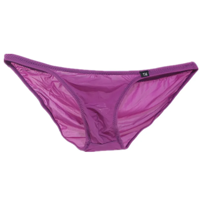 

Ice Silk Briefs for men Low-rise Breathable Slim Fit Comfortable Elastic Solid Color Underwear