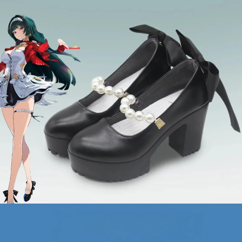 

Game Zenless Zone Косплей Astra Yao Обувь для косплея Astra Черные туфли на высоком каблуке из искусственной кожи Хэллоуин Женская обувь для ролевых игр по индивидуальному заказу