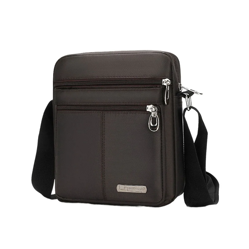 

Мужская сумка через плечо из ткани Оксфорд, многослойная водонепроницаемая мужская сумка через плечо на молнии, большая вместительная сумка-мессенджер для бизнеса