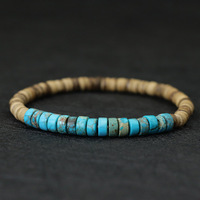 Noter Natural Wooden Bracelet Unisex Grade A Emperor Stone Braclet Coconut Bead Braslet Meditation Yoga Jewelry Accessories