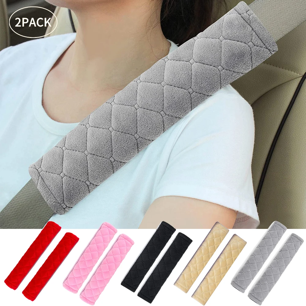 2PCS Car Seat Belt Cover Seatbelt Shoulder Pad Cushions Fit for All Cars and Backpack