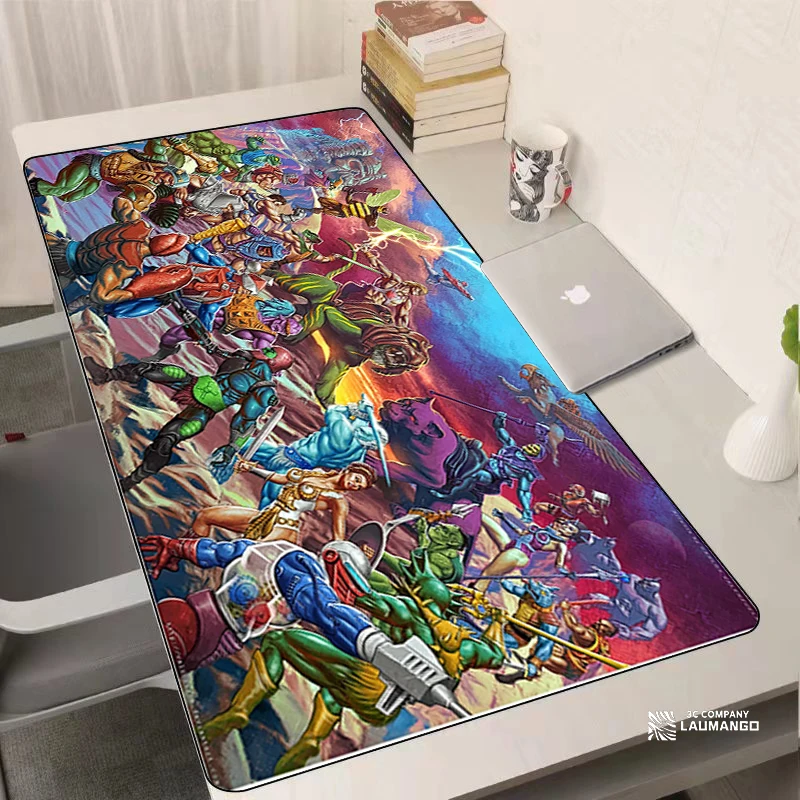 เขา Man Masters Of Universe Mouse Pad ขนาดใหญ่ Pc Gamer อุปกรณ์เสริม Gaming Mousepad แป้นพิมพ์เมาส์คอมพิวเตอร์ Mat โต๊ะอะนิเมะ Xxl