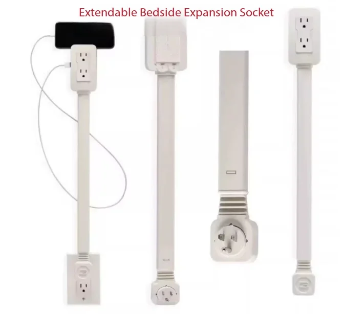 For Behind Couches Nightstands Desks EU Electrical Outlet Extender Plug Wall Outlet Extender Extendable Wall Socket