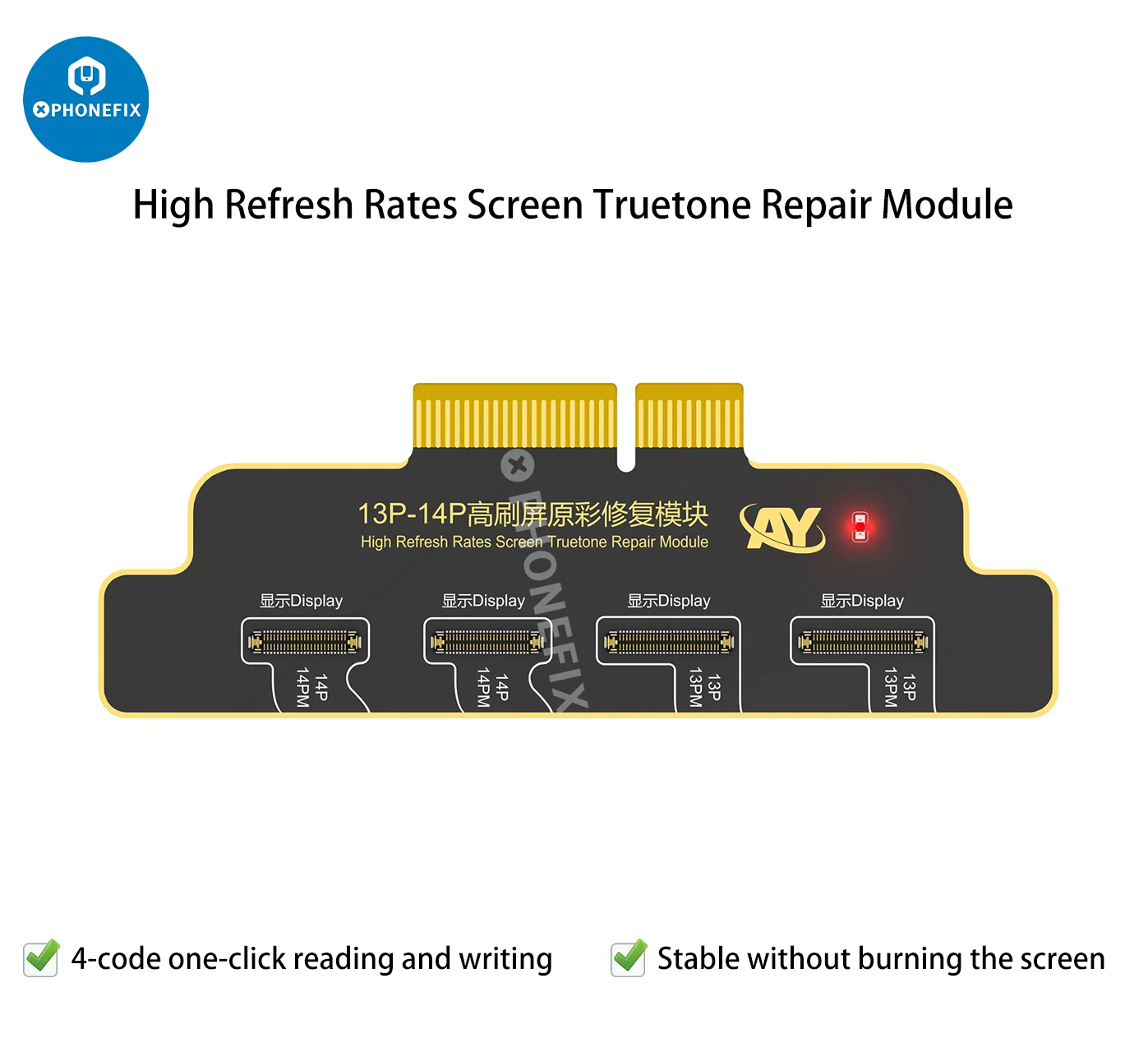 AY A108 BOX Face ID True Tone Battery Programmer for iPhone X/XR/XS/11/12/13/14 Pro Max Dot Projector Read Write Battery Repair