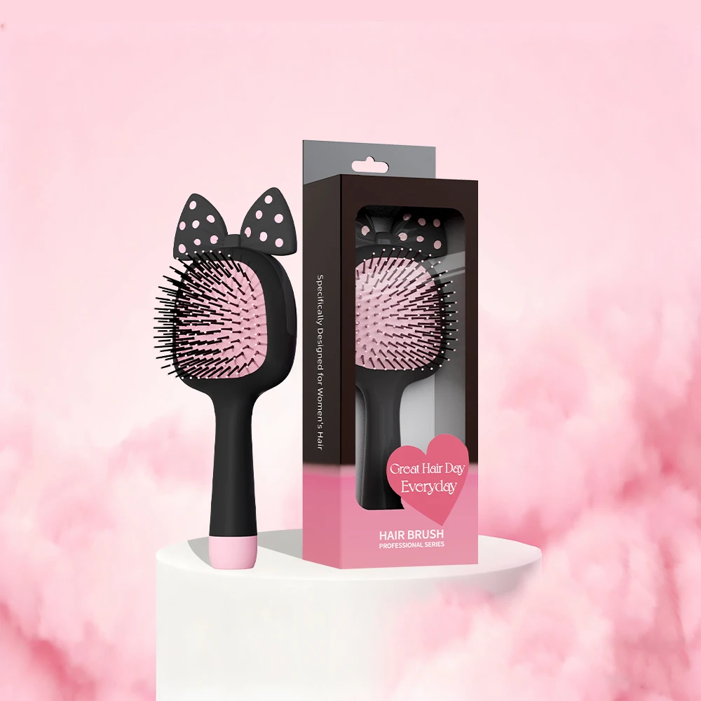 

1pc Cute Air Cushion Hairbrush Detangling Hair Brush Household Kawaii Scalp Massage Anti-static Comb Women Holiday Gift with Box