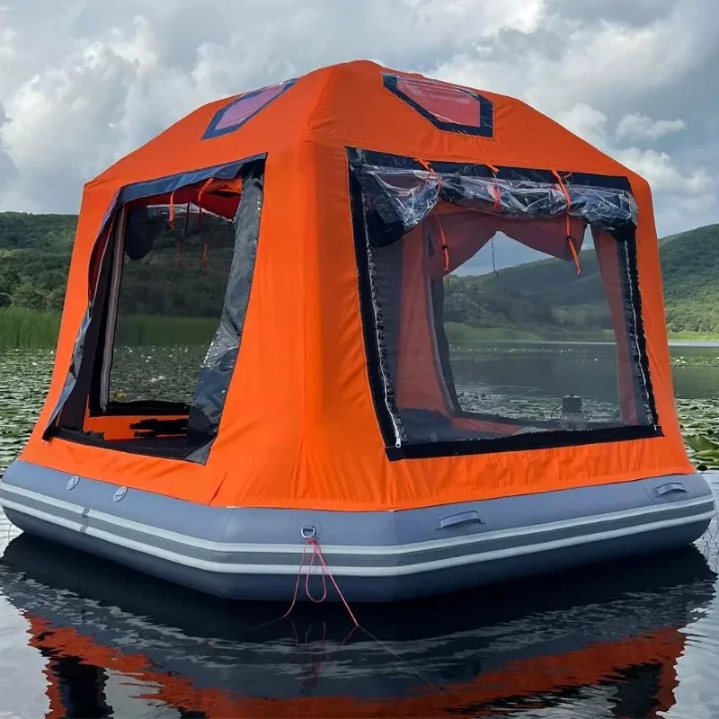 Outdoor Inflatable Floating Shoalwater Camping Tent Inflatable Floating Raft Tent On Water