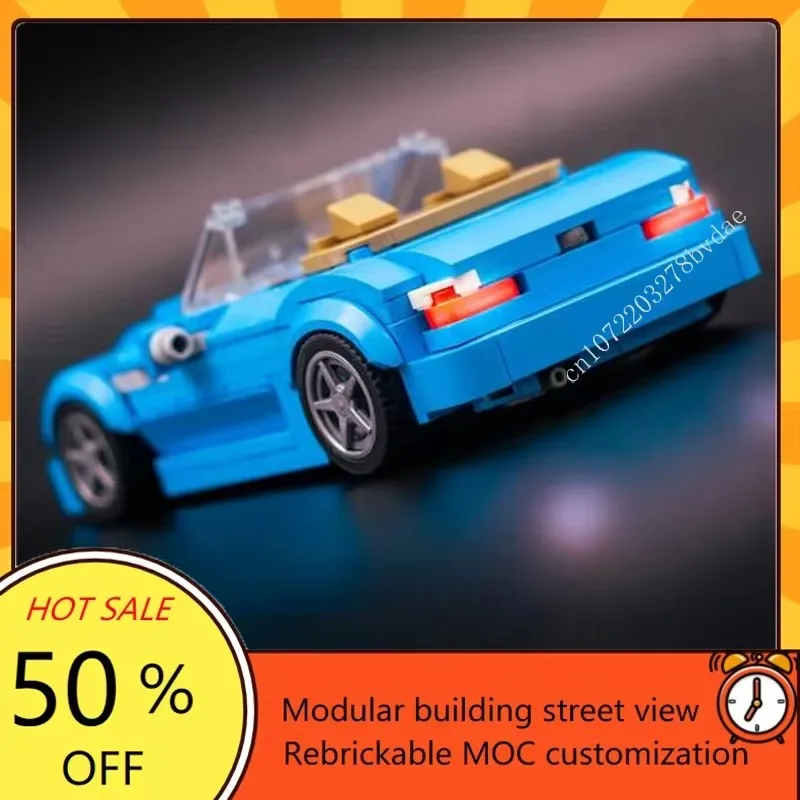 Décennie s de construction de véhicule de course technique Super Bond Spyder MOC, champion de vitesse, briques de garage créatives, jouets pour garçons