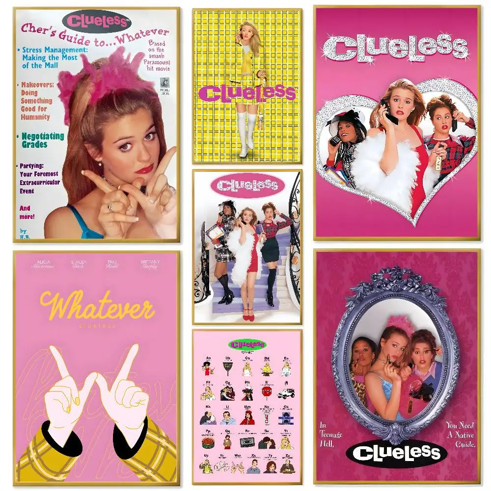 Imágenes de pintura en lienzo, póster de película Clueless, arte HD, pared adhesiva, impermeable, hogar, sala de estar, dormitorio, bar, decoración estética