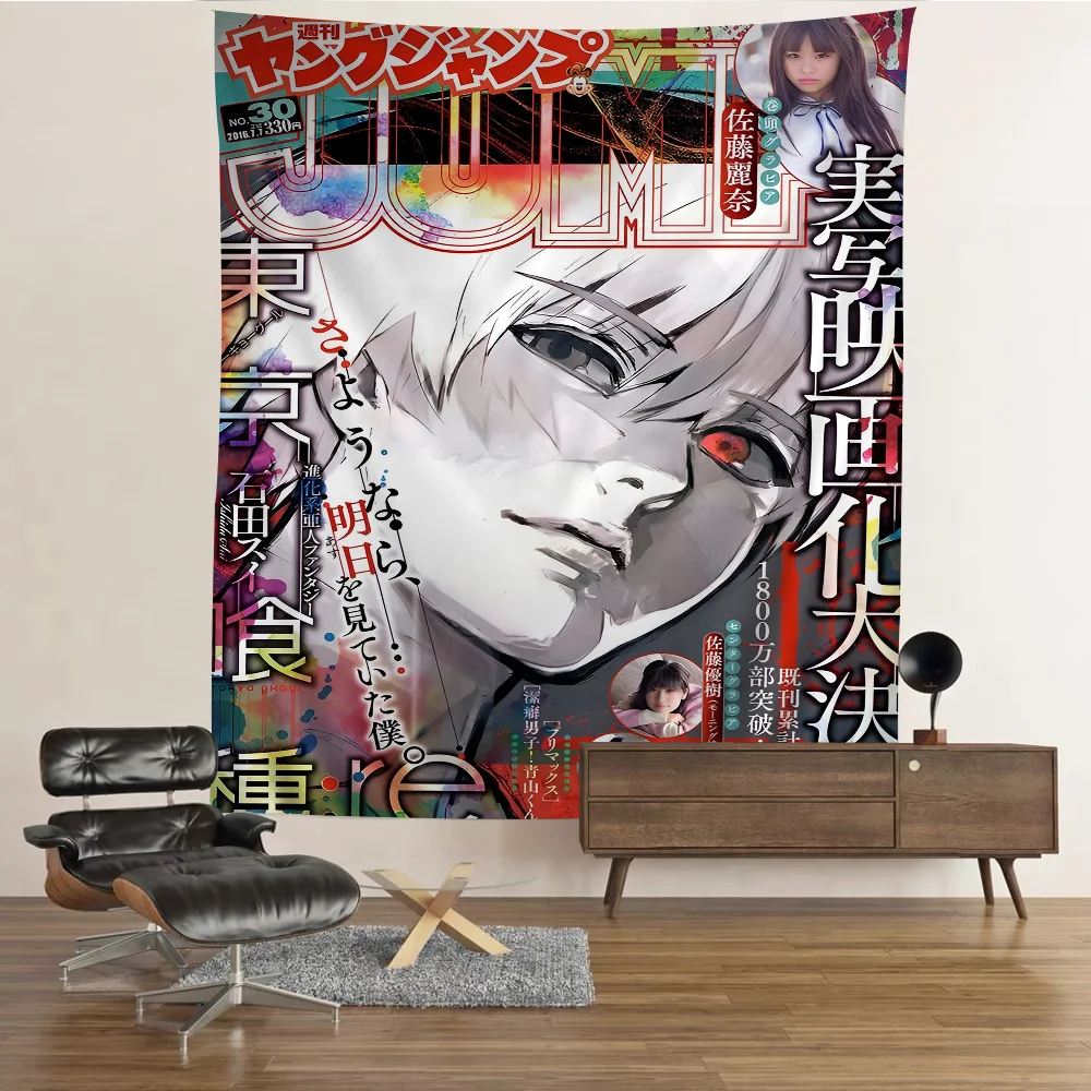 Anime T-Tokyo G-Ghoul Hanging Bohemian Tapestry Hanging Tarot Hippie Wall Rugs Dorm Japanese Tapestry