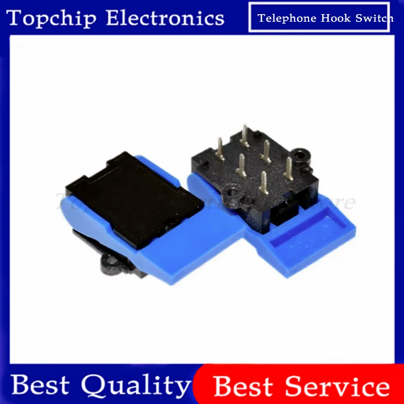 10pcs Telephone Hook Switch 6Pin Intercom Doorbell Switch, Retainer Reed Switch Blade, Repair Parts for Telephone