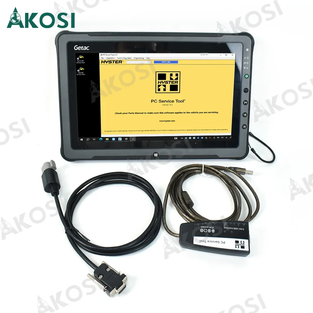 2024 V5.3 For Hyster Yale Forklift Diagnostic Tool Ifak Can Usb Interface with Hyster Yale PC Servicel Tool +F110 tablet