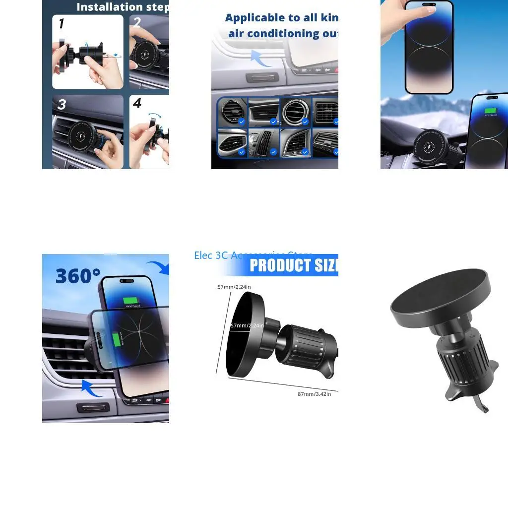 Y51A Strong Phone Rack Holder for Car Air Vent Dashboard Multiangle Rotation
