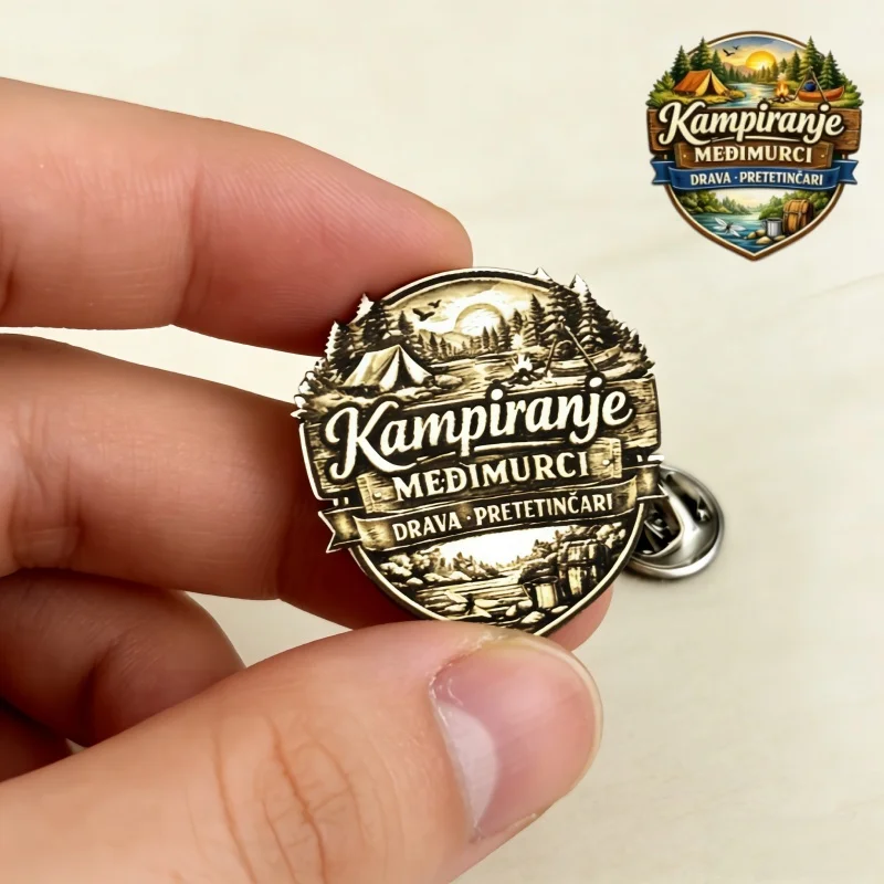 Custom Picture Engrave Brooch For Women Men Fashion Creativity Stainless Steel Company Farm Logo Pattern Badges Jewelry Gifts