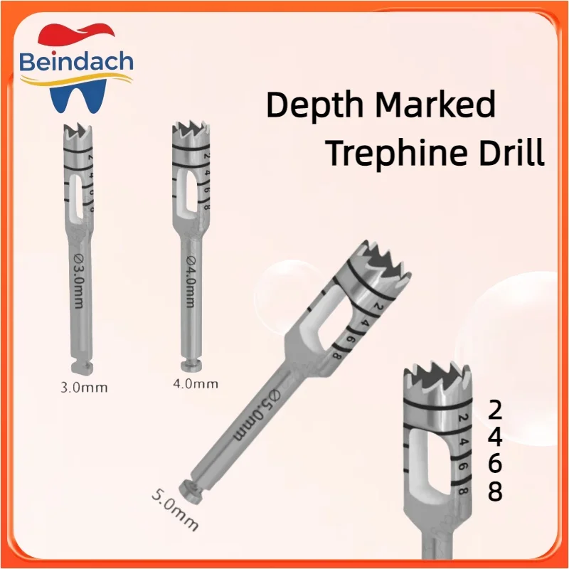 

1Pcs Dental Implant Bone Trephine Drill Bur Stainless Steel Dentists Instrument Accessories Dental Implant Drills
