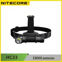 NITECORE HC33 High performance L-shaped Headlamp  XHP35 HD LED 1800Lumens Headlight For Night Wroking Runging