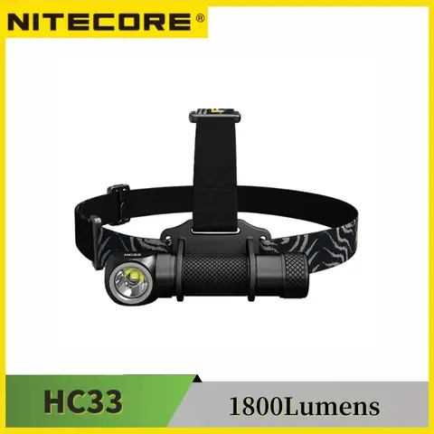 NITECORE-faro en forma de L HC33, alto rendimiento, XHP35, HD, LED, 1800 lúmenes, para correr de noche