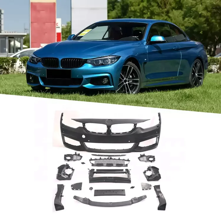 Car Accessories Front Bumper Rear Bumper Rear Diffuser Side Skirts MT Bodykit for  4 Series F32 F36