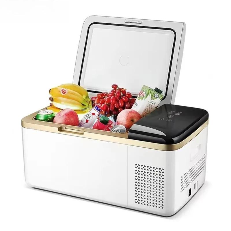 New Design Portable Fridge Freezer 12V 24V DC Compressor Rechargeable 30L Touch Screen Temperature Range -20C to 10C for