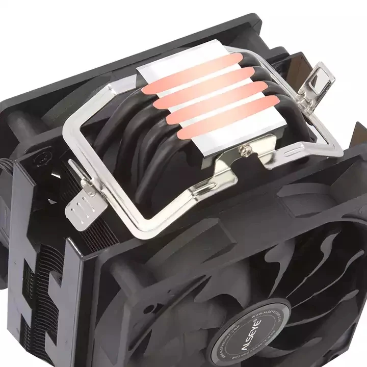 ALSEYE S120D CPU Fan Cooler PWM 120mm 4 Pin 4 Heat-Pipe Cooler for LGA 775 115x 1366 AM2 + AM3 + AM4