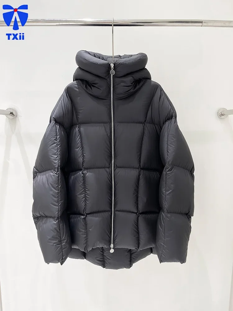 2024 New Extremely Cold Series Heavy Super Thick Nose Spinning Warm Cocoon-Shaped Women's 90 White Duck Down Jacket Coat