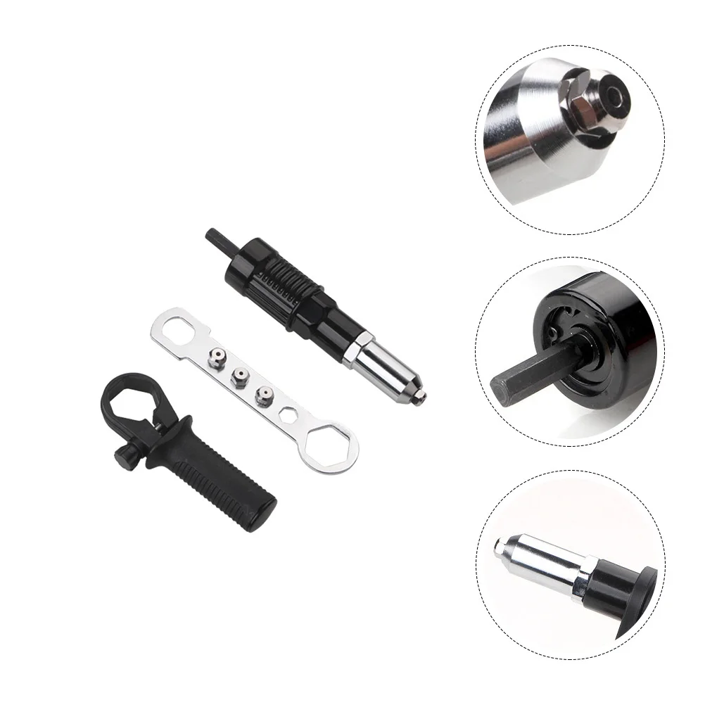 1Set Electric Rivet Shooter Adapter Sturdy Metal Riveting Machine Joint Quick Disassembly Durable Riveter Conversion Connector