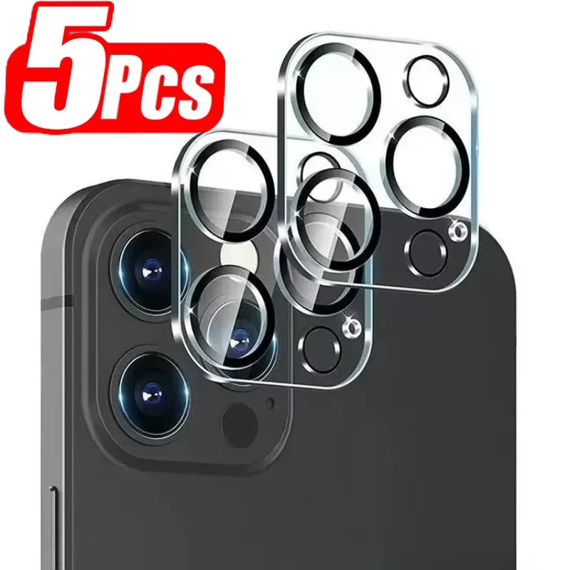 1-5pcs Camera Lens Protector Glass For iPhone 16 15 14 13 Pro Max Plus Mini HD Tempered Glass Full Lens Protector Camera Film